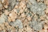 Peach Stilbite Crystals on Sparkling Heulandite - India #348258-1